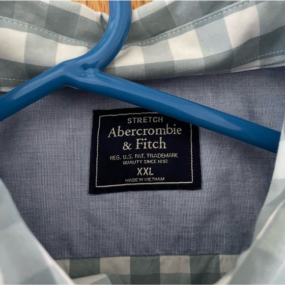 Abercrombie & Fitch Men's Checkered Shirt - Light Gray - Picture 3 of 4